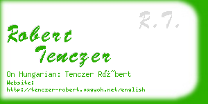 robert tenczer business card